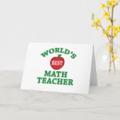 's Werelds beste leraar Wiskunde Kaart (Gele Bloem)