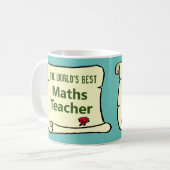 's Werelds beste leraar Wiskunde. Koffiemok (Voorkant links)