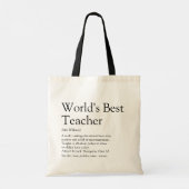's Werelds beste lerarendefinitie op maat Tote Bag (Achterkant)