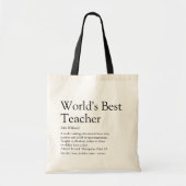 's Werelds beste lerarendefinitie op maat Tote Bag (Voorkant)