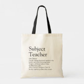 's Werelds beste lerarendefinitie Tote Bag (Achterkant)