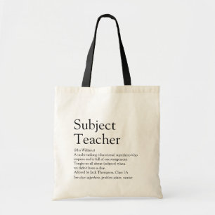 's Werelds beste lerarendefinitie Tote Bag