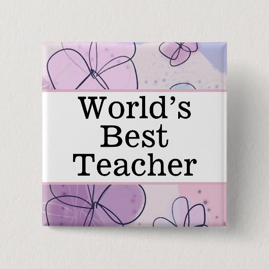 's Werelds beste lerarenpin Vierkante Button 5,1 Cm (Voorkant)