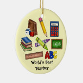 's Werelds beste leslokaal voor onderwijsgevenden Keramisch Ornament (Rechts)