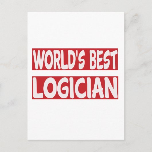 's Werelds beste Logicus. Briefkaart (Voorkant)