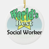 's Werelds beste maatschappelijk werker Keramisch Ornament (Voorkant)