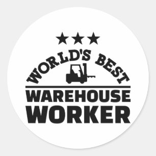 's Werelds beste magazijnwerker Ronde Sticker