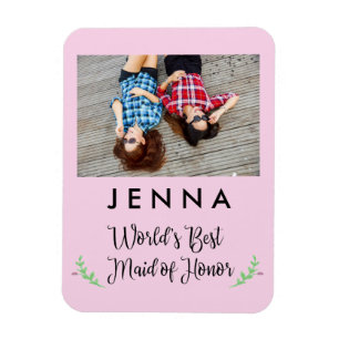 's Werelds beste Maid of Honor Custom Photo Magnet Magneet