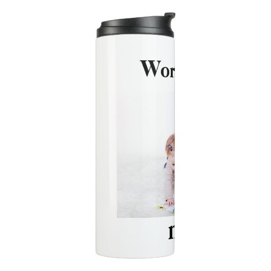 's Werelds beste mam aangepaste foto Thermosbeker (Gedraaid links)