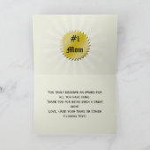 'S Werelds Beste Mam Award Certificaat Kaart (Binnen)
