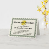 'S Werelds Beste Mam Award Certificaat Kaart (Gele Bloem)