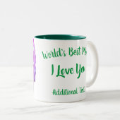 's Werelds beste mam Azalea-bloem op maat Tweekleurige Koffiemok (Voorkant rechts)