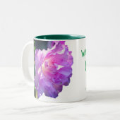 's Werelds beste mam Azalea-bloem op maat Tweekleurige Koffiemok (Voorkant links)