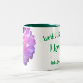 's Werelds beste mam Azalea-bloem op maat Tweekleurige Koffiemok (Center)