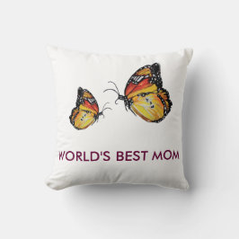 's Werelds beste mam Butterflies Pillow Kussen