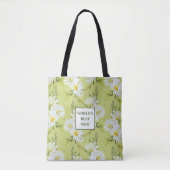 's Werelds beste mam Daisy Floral Botanical Tote Bag (Voorkant)