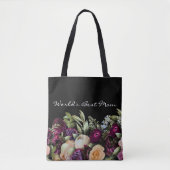 's Werelds Beste Mam Elegant Donker Moody Floral Tote Bag (Voorkant)