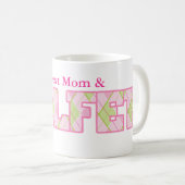 's Werelds beste mam- en Golfer leuke golfroze mok (Voorkant rechts)