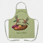 's Werelds beste mam libellen bloem mand Schort (Voorkant)