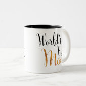 's Werelds beste mam-ontwerp (Gold) voor Tweekleurige Koffiemok (Voorkant rechts)