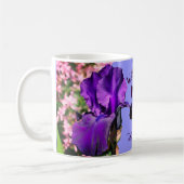 's Werelds beste mam-Paarse Iris-ventilator op maa Koffiemok (Links)