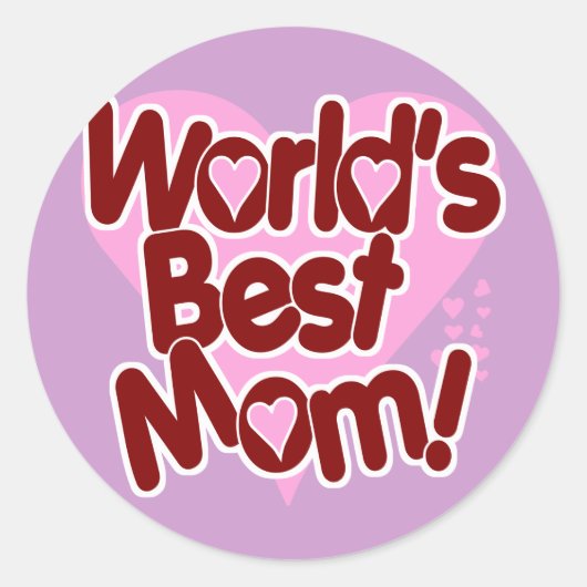 's Werelds BESTE Mam Ronde Sticker (Voorkant)