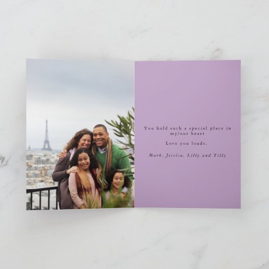 's Werelds Beste Mam Wildflower Foto Moederdag Kaart (Binnen)