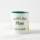 's Werelds beste mama-juffrouw Slipper-ventilator  Tweekleurige Koffiemok (Center)