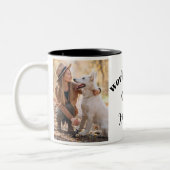 's Werelds Beste Mama Modern Stijlvol Font Custom  Tweekleurige Koffiemok (Links)