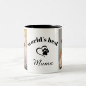 's Werelds Beste Mama Modern Stijlvol Font Custom  Tweekleurige Koffiemok (Center)