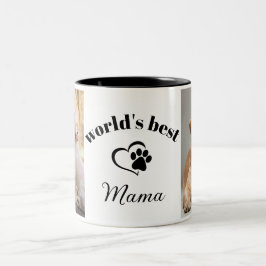 's Werelds Beste Mama Modern Stijlvol Font Custom  Tweekleurige Koffiemok