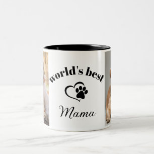 's Werelds Beste Mama Modern Stijlvol Font Custom  Tweekleurige Koffiemok