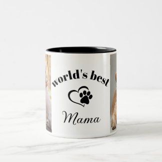 's Werelds Beste Mama Modern Stijlvol Font Custom Tweekleurige Koffiemok