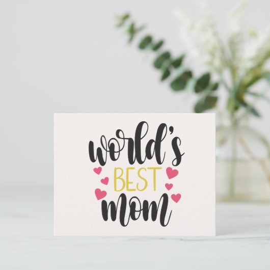 's Werelds beste mama Moederdag | BRIEFKAART (Staand voorkant)