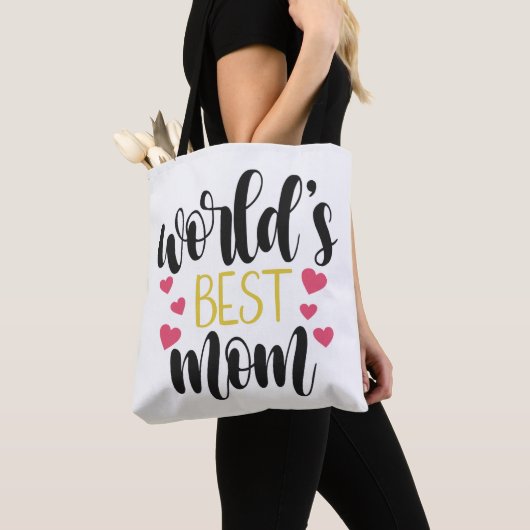 's Werelds beste mama Moederdag | Canvas tas (Dichtbij)