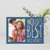 's Werelds beste mama Moederdag fotokaart Kaart (Staand voorkant)