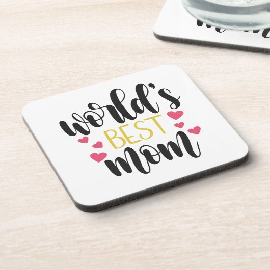 's Werelds beste mama Moederdag | ONDERZETTER (Linkerzijde)