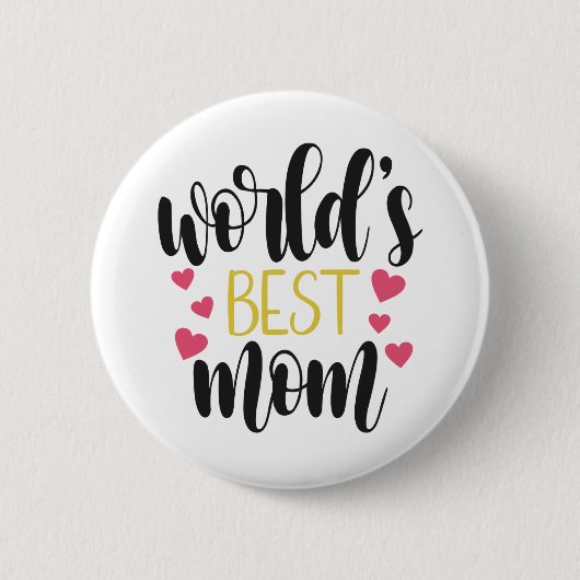 's Werelds beste mama Moederdag | Pin-Button Ronde Button 5,7 Cm (Voorkant)