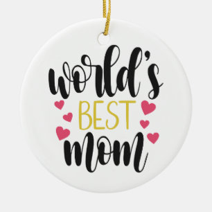 's Werelds beste mama Moederdag Versiering Keramisch Ornament