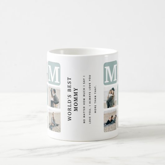 'S Werelds beste mama' Photo Collage Coffee Mok (Center)