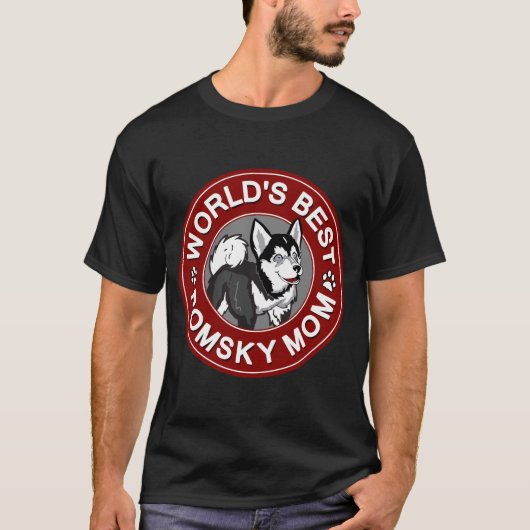 's Werelds beste mama van Pomsky T-shirt (Voorkant)