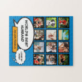 's Werelds Beste Man 12 Foto Blauw Fun Comic Legpuzzel (Horizontaal)