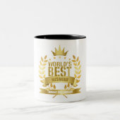 's Werelds beste man 5 gouden ster Tweekleurige Koffiemok (Center)