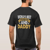 's Werelds beste man en papa wit geel T-shirt (Achterkant)
