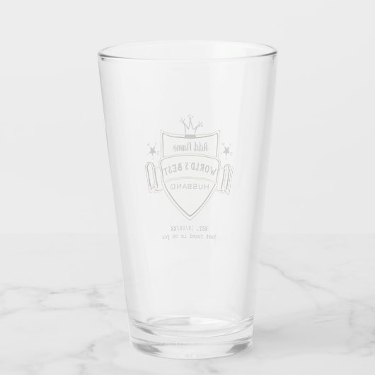 's Werelds beste MAN gepersonaliseerd bier PINT GL Glas (Achterkant)