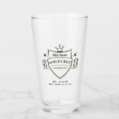 's Werelds beste MAN gepersonaliseerd bier PINT GL Glas (Voorkant)