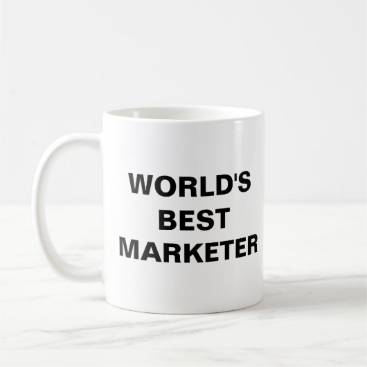 's Werelds beste markeerster Koffiemok (Links)