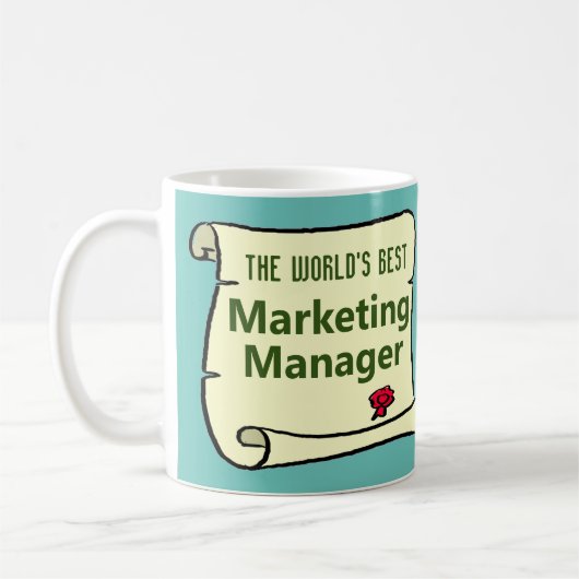 's Werelds beste marketingmanager. Koffiemok (Links)