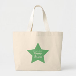 's Werelds beste massagetherapeut Grote Tote Bag