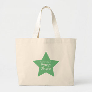 's Werelds beste massagetherapeut Grote Tote Bag
